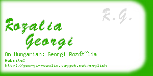 rozalia georgi business card